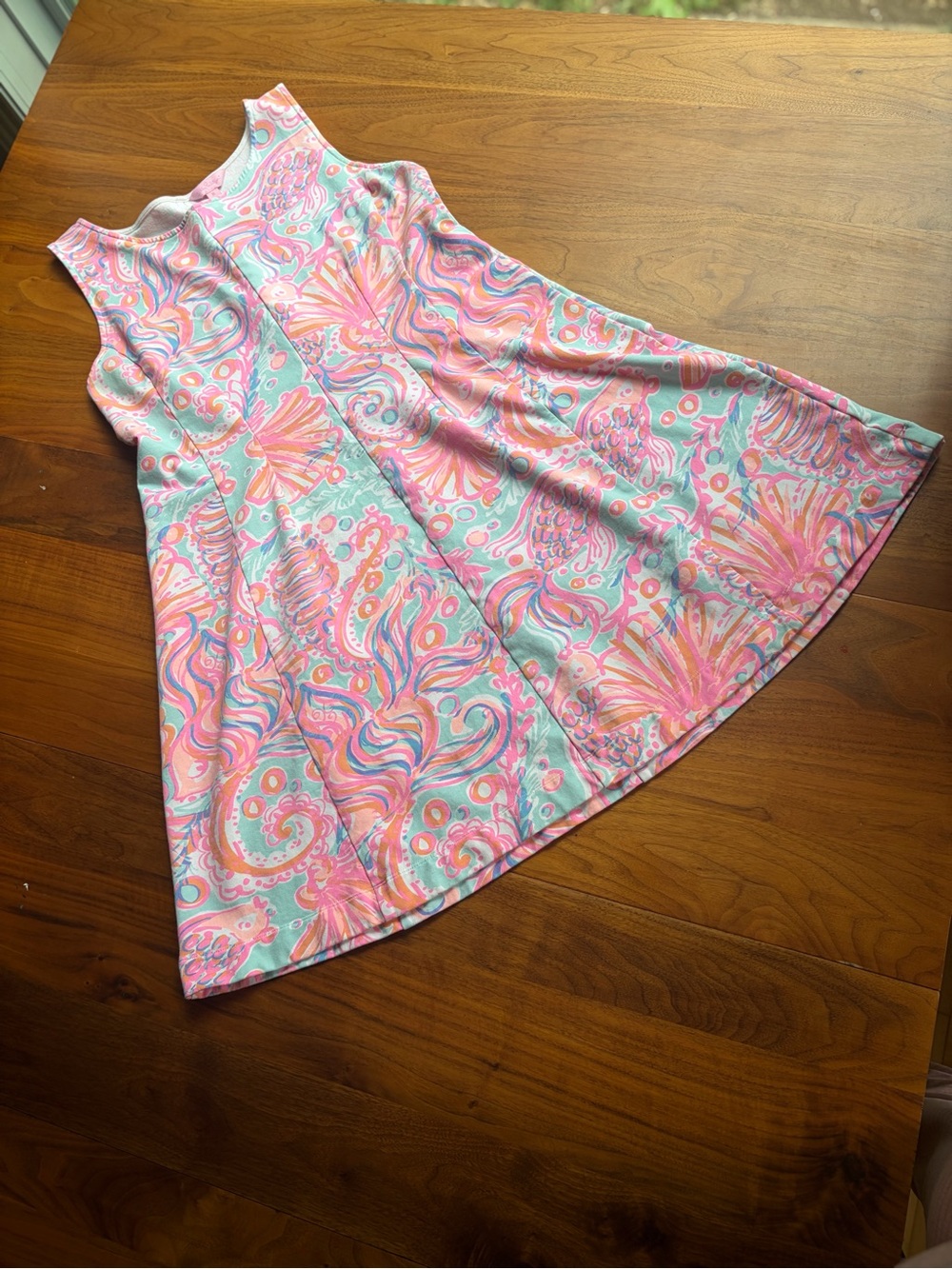 Lilly Pulitzer Pink & Mint Swirl Sleeveless A-Line Dress